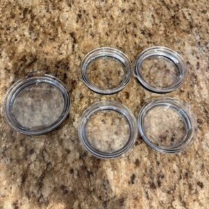 Lot of 5 Genuine YETI Rambler Replacement Clear Lids Medium Large 10 20 24 oz